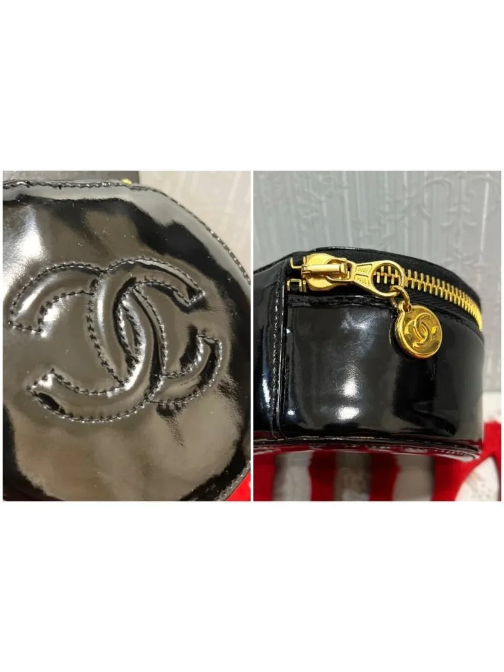 Chanel Case Black Gold Handbag